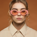 Load image into Gallery viewer, Oval sunglasses pink
